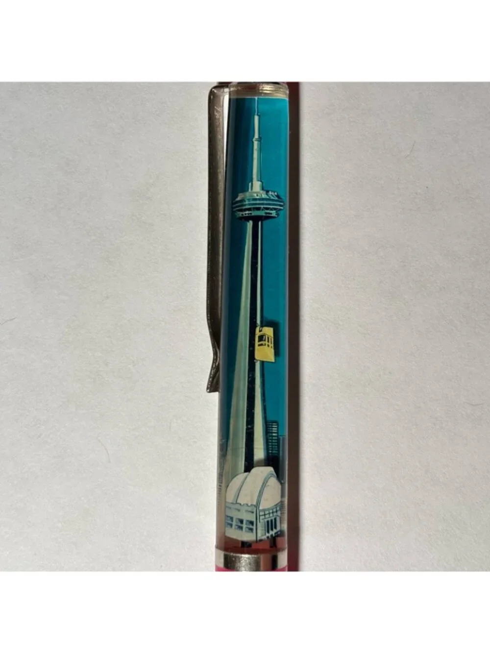Toronto Canada Floaty Pen CN Tower Elevator Car Moves Souvenir Promo Vintage